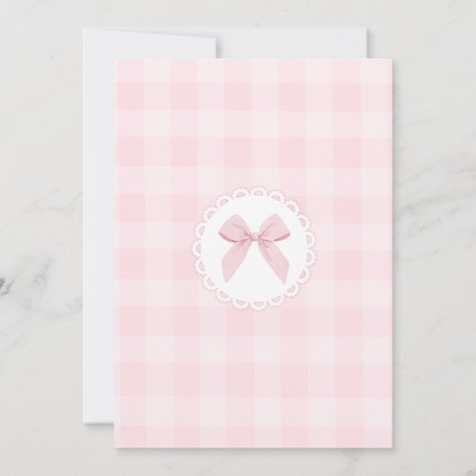 Een domme gans roze strik meisje 1e verjaardag kaart (Achterkant)