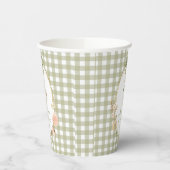 Een domme gans strik gingham 1e verjaardag papieren bekers (Links)