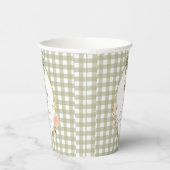 Een domme gans strik gingham 1e verjaardag papieren bekers (Rechts)