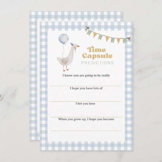 Eén domme gans tijdcapsule berichtkaart kaart (Voorkant / Achterkant)