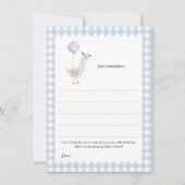 Eén domme gans tijdcapsule berichtkaart kaart (Achterkant)