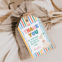Eén domme gans verjaardag cadeaulabel