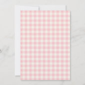 Eén domme gans verjaardag roze gingham kaart (Achterkant)