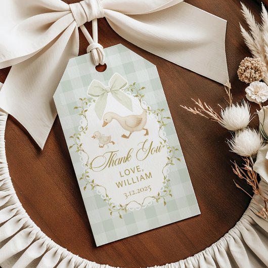 Eén domme gans Verjaardagsfeestje Dank je Cadeaulabel