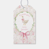 Eén domme gans Verjaardagsfeestje Dank je Cadeaulabel (Voorkant)