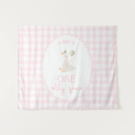 Eén domme gans verjaardagspersoonlijke banner 1e wandkleed