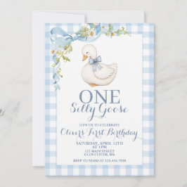 Eén domme gans Vintage Daisy verjaardagsuitnodigin Kaart