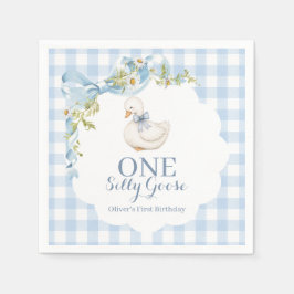 Eén domme gans Vintage Daisy verjaardagsuitnodigin Servet