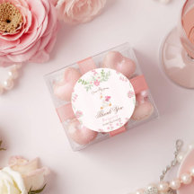 Eén Domme Gans Vintage Roze Eend 1e Verjaardag