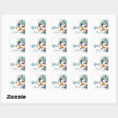 Eén domme ganzenjongen verjaardag vierkante sticker (Vel)