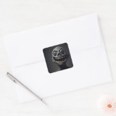 Een domme mummie met een tandachtige glimlach vierkante sticker (Envelop)