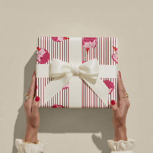 Eén domme roze kat 1e verjaardag cadeaupapier