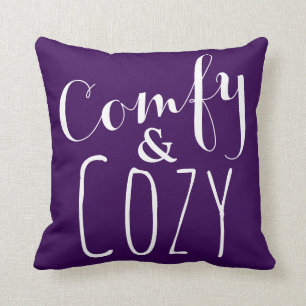 Een donker Paars Comfy-Sierkussen - Cozy Home Deco Kussen