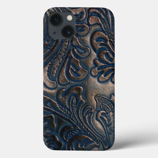 Een , donkerbruin leren design met inscriptie Case-Mate iPhone case (Achterkant)