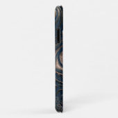 Een , donkerbruin leren design met inscriptie Case-Mate iPhone case (Achterkant/rechts)
