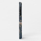 Een , donkerbruin leren design met inscriptie Case-Mate iPhone case (Achterkant/links)