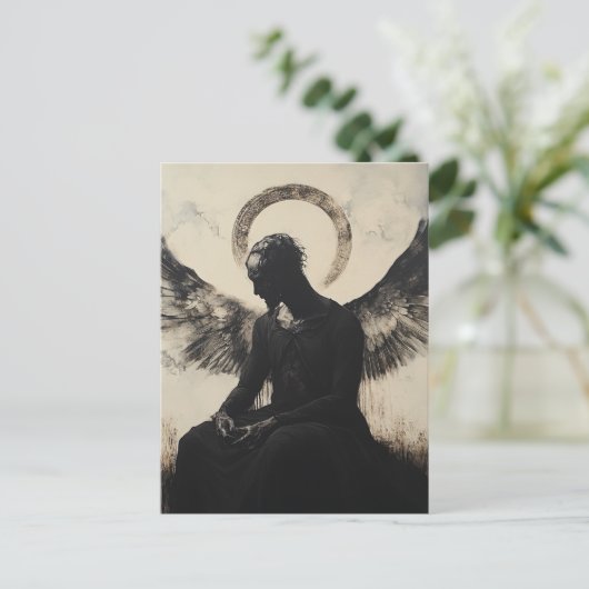 Een donkere engel briefkaart (Staand voorkant)