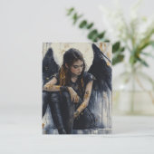 Een donkere engel briefkaart (Staand voorkant)