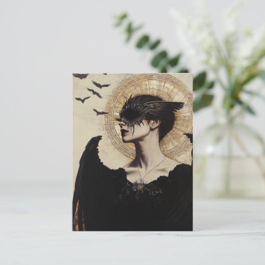 Een donkere engel briefkaart (Staand voorkant)