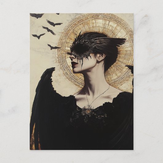 Een donkere engel briefkaart (Voorkant)
