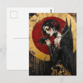 Een donkere engel briefkaart (Voorkant / Achterkant)