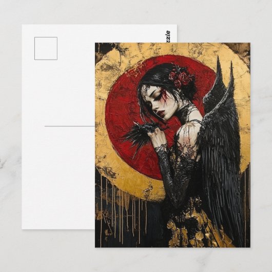 Een donkere engel briefkaart (Voorkant / Achterkant)