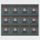 Een donkere kerstgrim voor de kerstman cadeaupapier (Vlak)