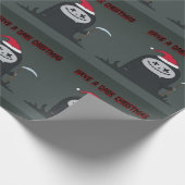 Een donkere kerstgrim voor de kerstman cadeaupapier (Hoek)