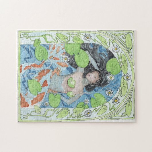 Een donkere onderstroom zeese zeemeermin legpuzzel (Horizontaal)