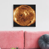 Een donkere vlot in de zonneatmosfeer canvas afdruk (Insitu (Woonkamer))