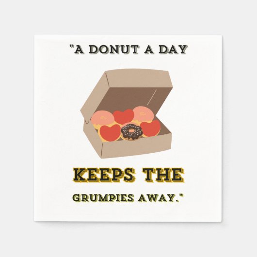 EEN DONUT PER DAG HOUDT DE GRUMPIES WEG SERVET (Voorkant)