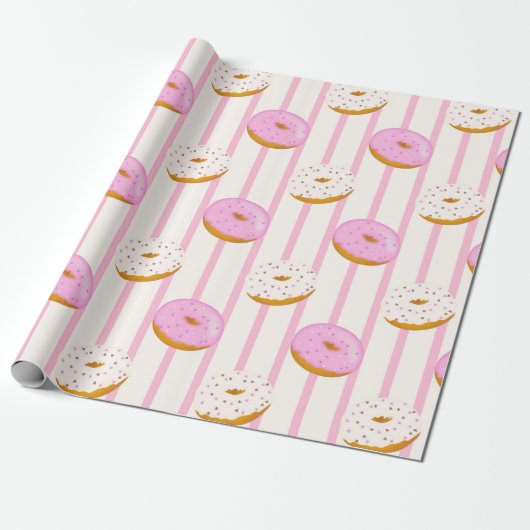 Een Donut Serie Ontwerp 3 Cadeaupapier (Uitgerold)