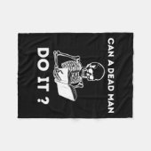 Een dood Man doet het skelet Halloween Gedragsanal Fleece Deken (Voorkant (Horizontaal))