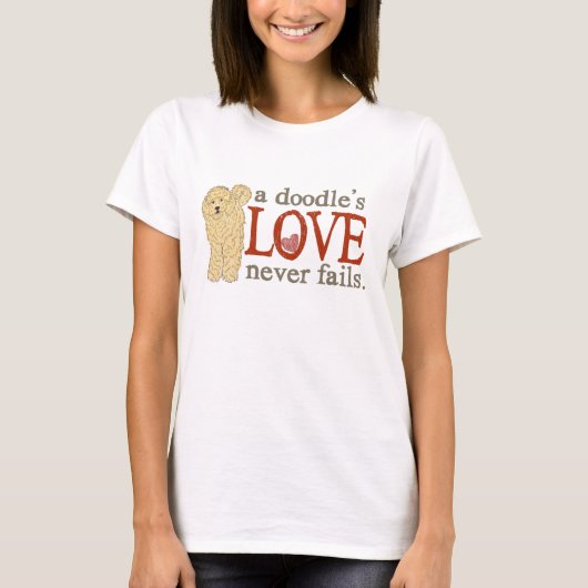 Een doodle's Love faalt nooit - Blonde Goldendole T-shirt (Voorkant)