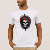 Een doodshoofd onder de rozen. t-shirt (Voorkant)