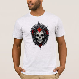 Een doodshoofd onder de rozen. t-shirt
