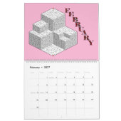 Een doolhof per maand kalender (Feb 2027)