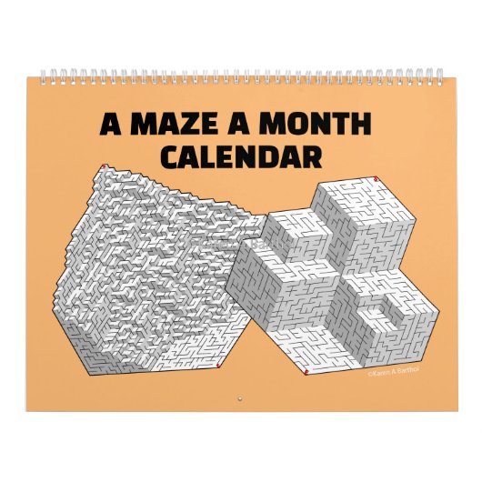 Een doolhof per maand kalender (Hoes)