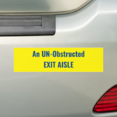 Een door de VN belemmerd uitlaatgangpad - SIGN Bumpersticker (Op auto)