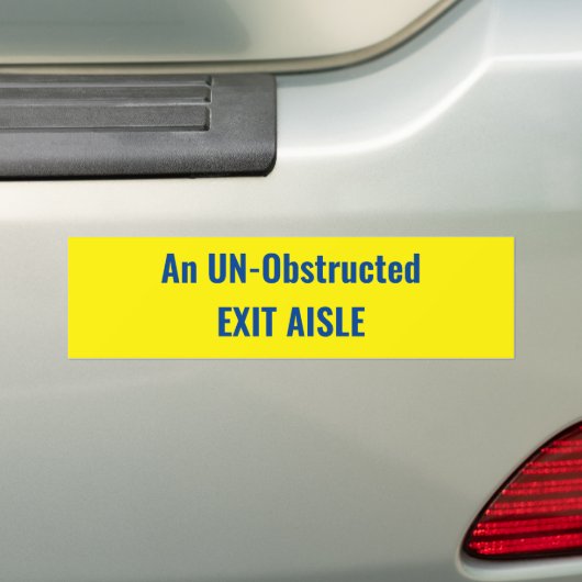Een door de VN belemmerd uitlaatgangpad - SIGN Bumpersticker (Op auto)