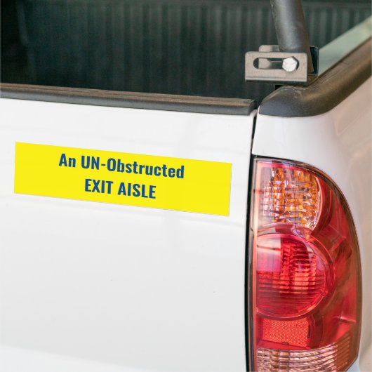 Een door de VN belemmerd uitlaatgangpad - SIGN Bumpersticker (Op Truck)