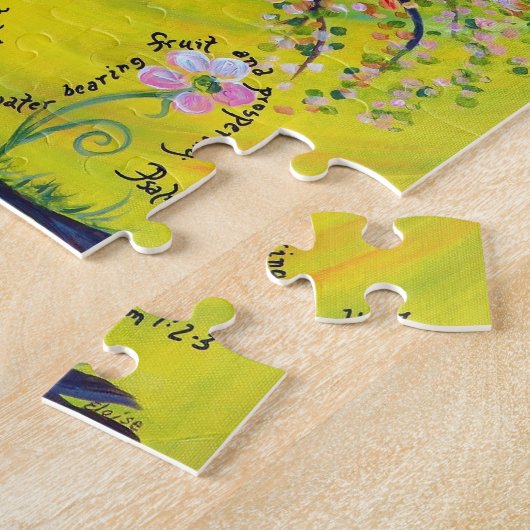 Een door het water geplante boom legpuzzel (Zijkant)