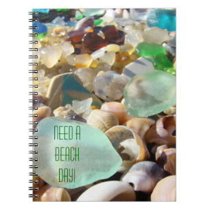 Een doorbraakdag nodig! notebooks spiraal Zee Glas Notitieboek