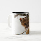 Een doorschijnend kerstfeest hebben tweekleurige koffiemok (Voorkant links)