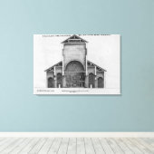 Een doorsnede van de oude Vaticaankerk Canvas Afdruk (Insitu (Houten vloer))
