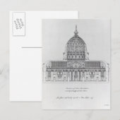 Een doorsnede van St. Peter's, Rome Briefkaart (Voorkant / Achterkant)