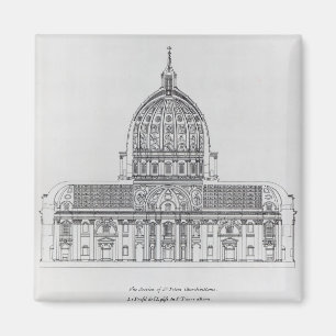 Een doorsnede van St. Peter's, Rome Magneet