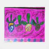 Een doos met Rozen Fleece Deken (Voorkant (Horizontaal))