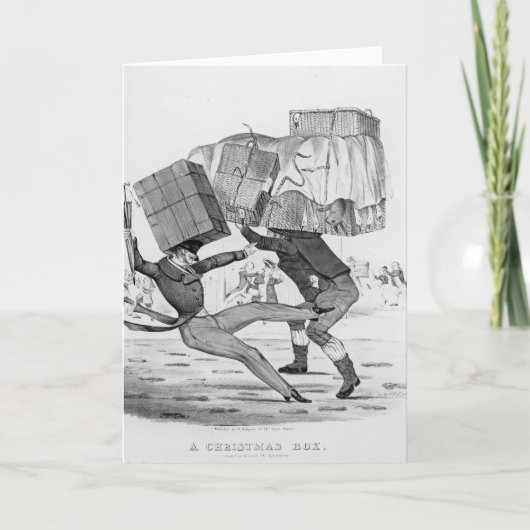 Een doos van Kerstmis, 1836 Feestdagen Kaart (Voorkant)