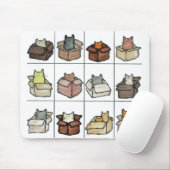 Een doos voor elke kat Mousepad Muismat (Met muis)